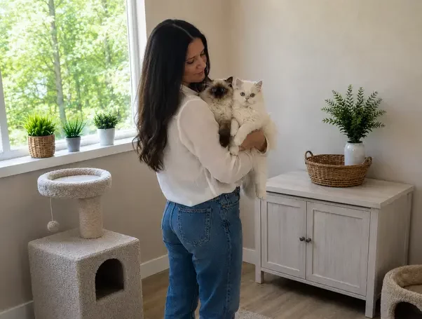CT Ragdoll and Persian Kittens Purebred Kittens in Connecticut a photo of Julie, the manager of the CT ragdoll and Persian kitten cattery